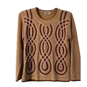 MOFFI International Tan Pullover Sweater Women’s Med-Vintage
